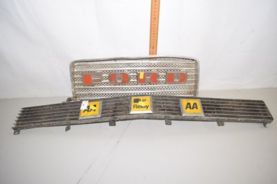 Lot 11 - Vintage Ford radiator cover and one other