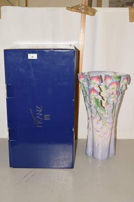 Lot 28 - Franz porcelain Wisteria vase with box