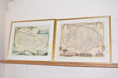 Lot 34 - Reproduction coloured maps for Norfolk and...