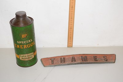 Lot 52 - Motor Interest - A vintage Thames name plate...