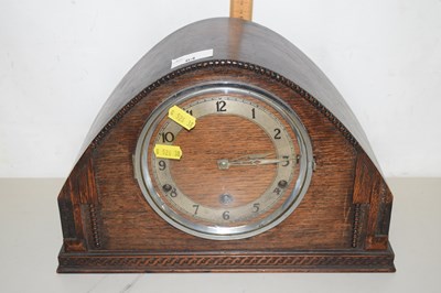 Lot 64 - Oak cased mantel clock