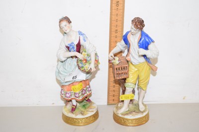 Lot 65 - Pair of 20th Century continental figures of...