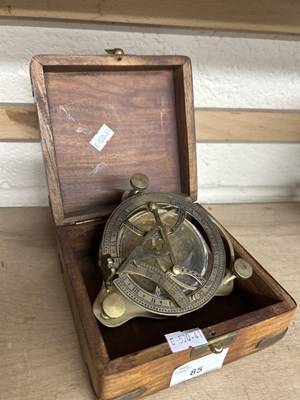 Lot 85 - Reproduction compass in hardwood case