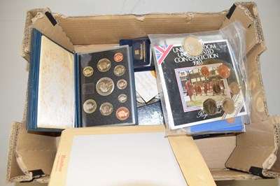 Lot 96 - A box of various modern British proof coins...