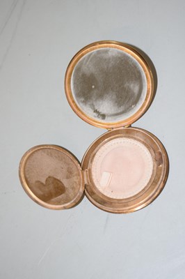Lot 135 - A gold plated powder compact with RAF Wings...