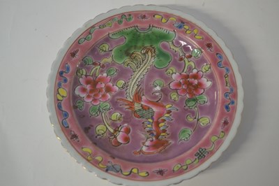 Lot 318 - NONYA WARE FAMILLE ROSE PLATE