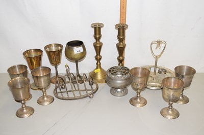 Lot 152 - Mixed Lot: Various silver plated goblets,...
