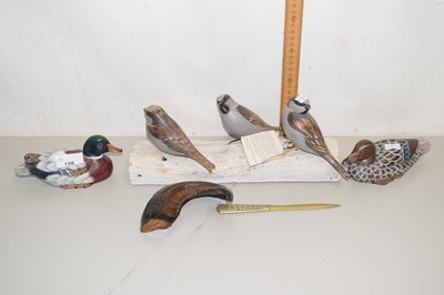Lot 156 - Collection of model birds and other items