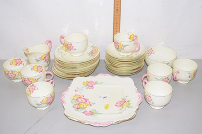Lot 167 - A Paragon floral decorated tea set