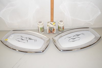 Lot 172 - Two stainless steel serving dishes together...