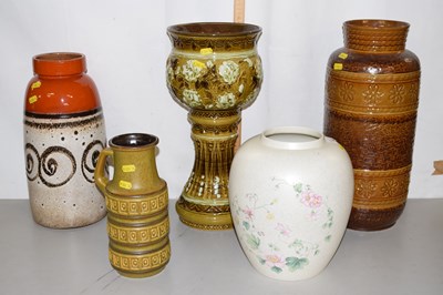 Lot 178 - Mixed Lot: West German pottery vases and a...
