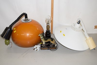 Lot 187 - Two vintage rise and fall light fittings...