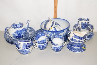 Lot 191 - Quantity of blue and white table wares to...