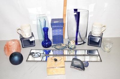 Lot 223 - Mixed Lot: Modern lead finished mirror,...