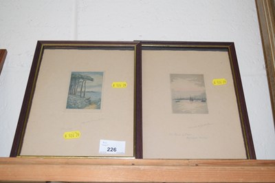 Lot 226 - A pair of small coloured prints of river views