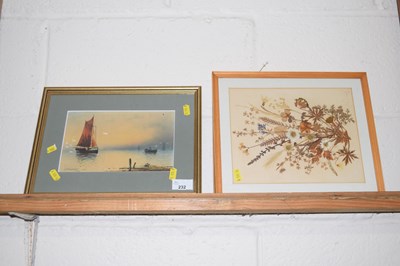 Lot 232 - Pair of studies of coastal scenes plus two...