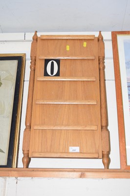 Lot 237 - An oak hymn numbers board