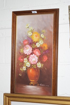 Lot 247 - Robert Cox, oil on board still life of flowers