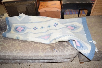 Lot 263 - Modern pale flat weave floor rug