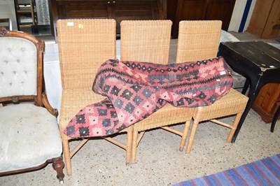 Lot 271 - Three wicker dining chairs