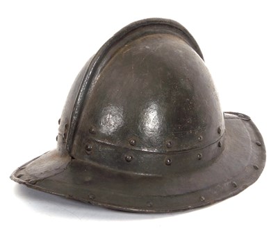 Lot 304A - 17th century, steel coned Morion pikemans Pot...