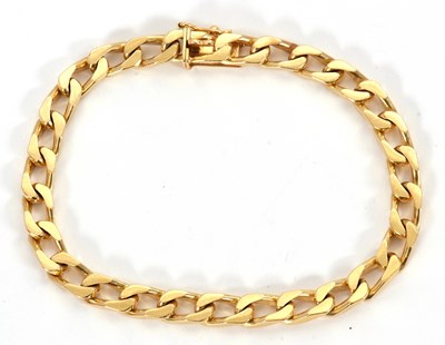 Lot 197 - A curblink bracelet, with integrated box clasp...