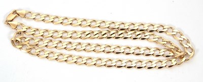 Lot 193 - A 9ct curblink necklace, stamped 375 to both...