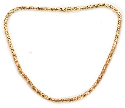 Lot 125 - A 9ct rope necklace, stamped 375 to both ends...
