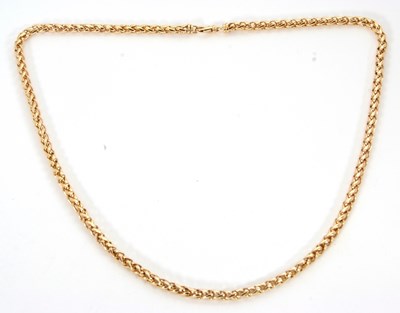 Lot 196 - A 9ct rope necklace, with one stamped 375 with...