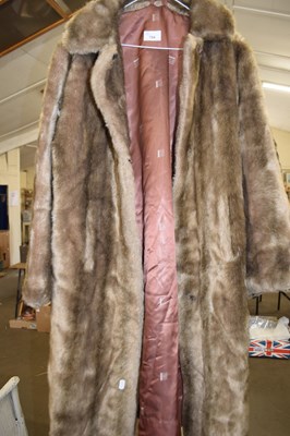 Lot 794 - MID-BROWN SIMULATED FUR COAT