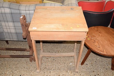Lot 285 - Vintage wooden school desk