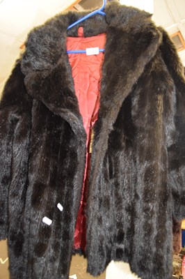 Lot 795 - DARK SIMULATED FUR JACKET