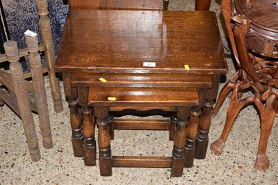 Lot 303 - Nest of three reproduction oak tables