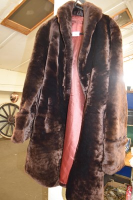 Lot 796 - MID-BROWN SIMULATED FUR JACKET