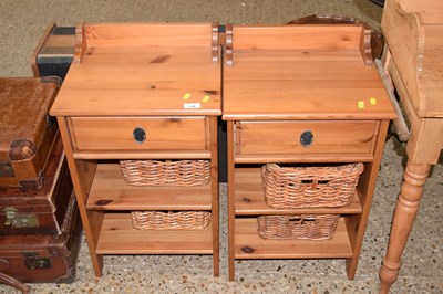 Lot 314 - A pair of modern pine bedside cabinets