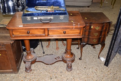 Lot 318 - Victorian mahogany two drawer wash stand or...