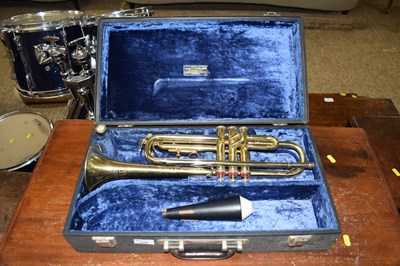 Lot 319 - A brass trumpet marked B&M Champion