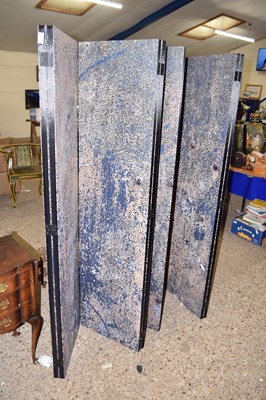 Lot 320 - A pair of modern four fold dressing screens