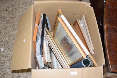 Lot 321 - Box of assorted mixed pictures