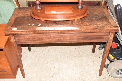 Lot 333 - George III mahogany card table with hinged top