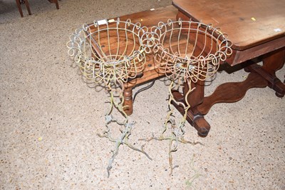 Lot 332 - A pair of wirework plant stands