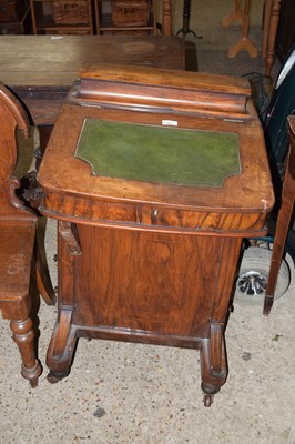 Lot 335 - Victorian mahogany and inlaid Davenport desk,...