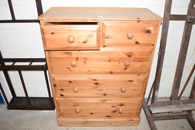Lot 345 - Modern pine five drawer chest