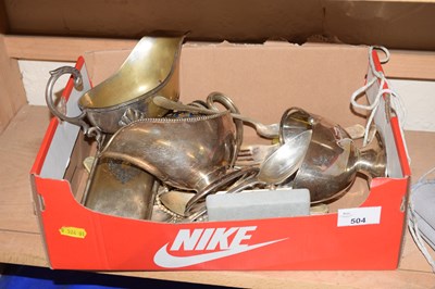 Lot 504 - Mixed Lot: Silver plated wares, cutlery etc