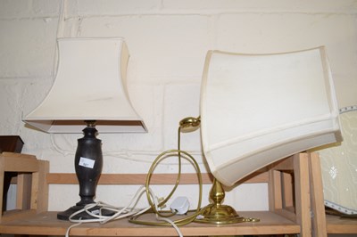 Lot 507 - A brass table lamp adapted from a candlestick