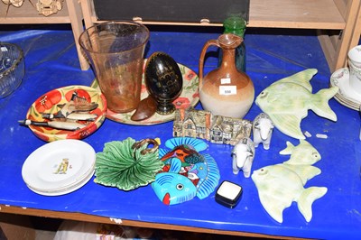 Lot 550 - Mixed Lot: Pottery fish models, various other...