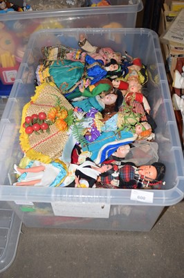 Lot 600 - Box of costume dolls