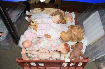 Lot 601 - Box of various dolls mainly celluloid