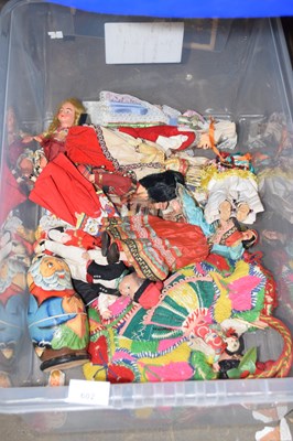 Lot 602 - Box of costume dolls