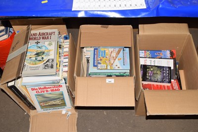 Lot 605 - Three boxes of books to include a good range...